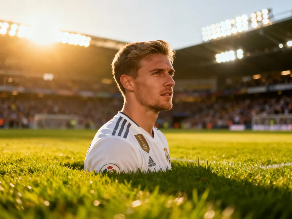 Arkadiusz Milik w profesjonalnym stroju piłkarskim na murawie stadionu podczas meczu.